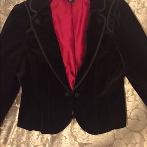 White House Black Market velvet blazer size 14